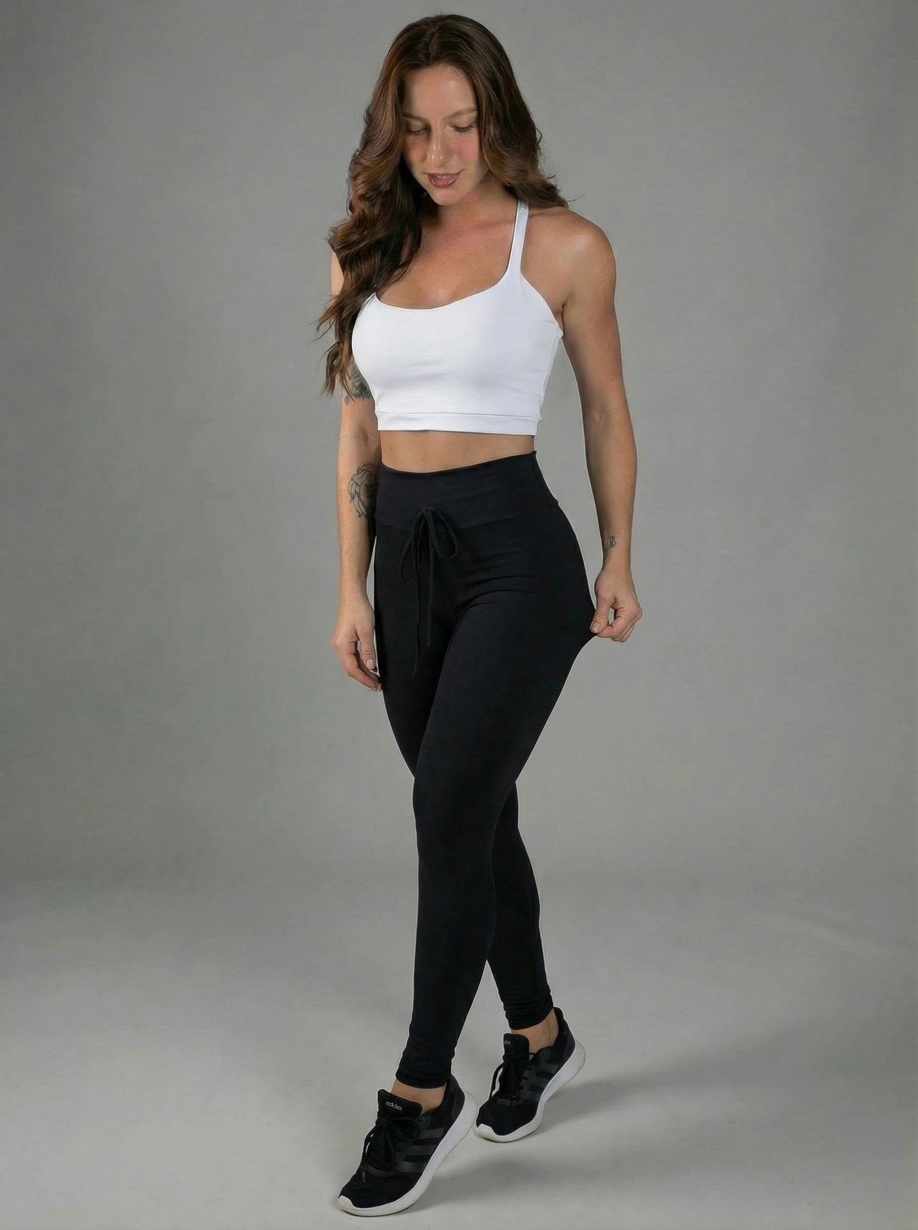 Calça com Cadarço Legging Lisa