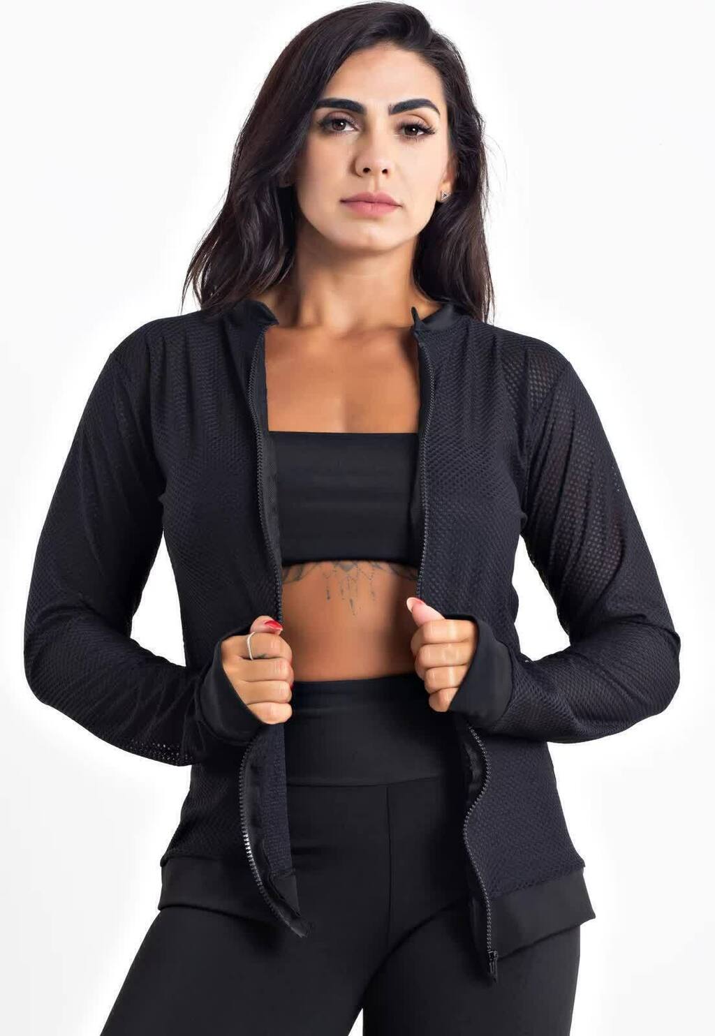 Casaco Manga Longa Dry Fitness Feminino