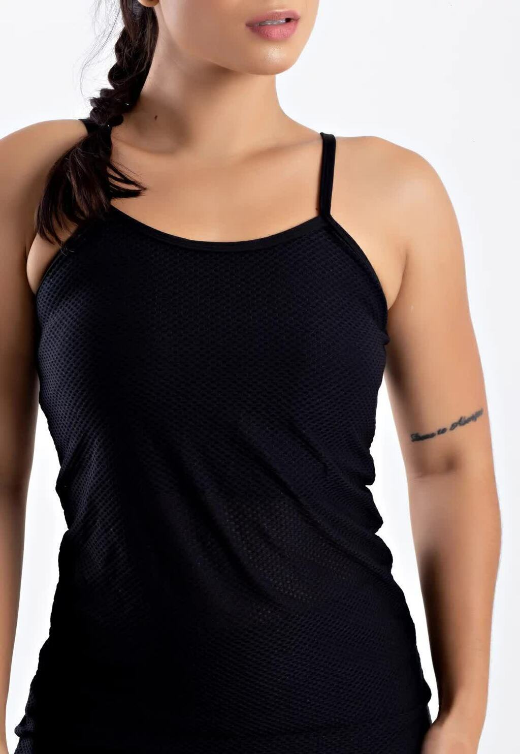 Camiseta Top Embutido Tela Alcinha