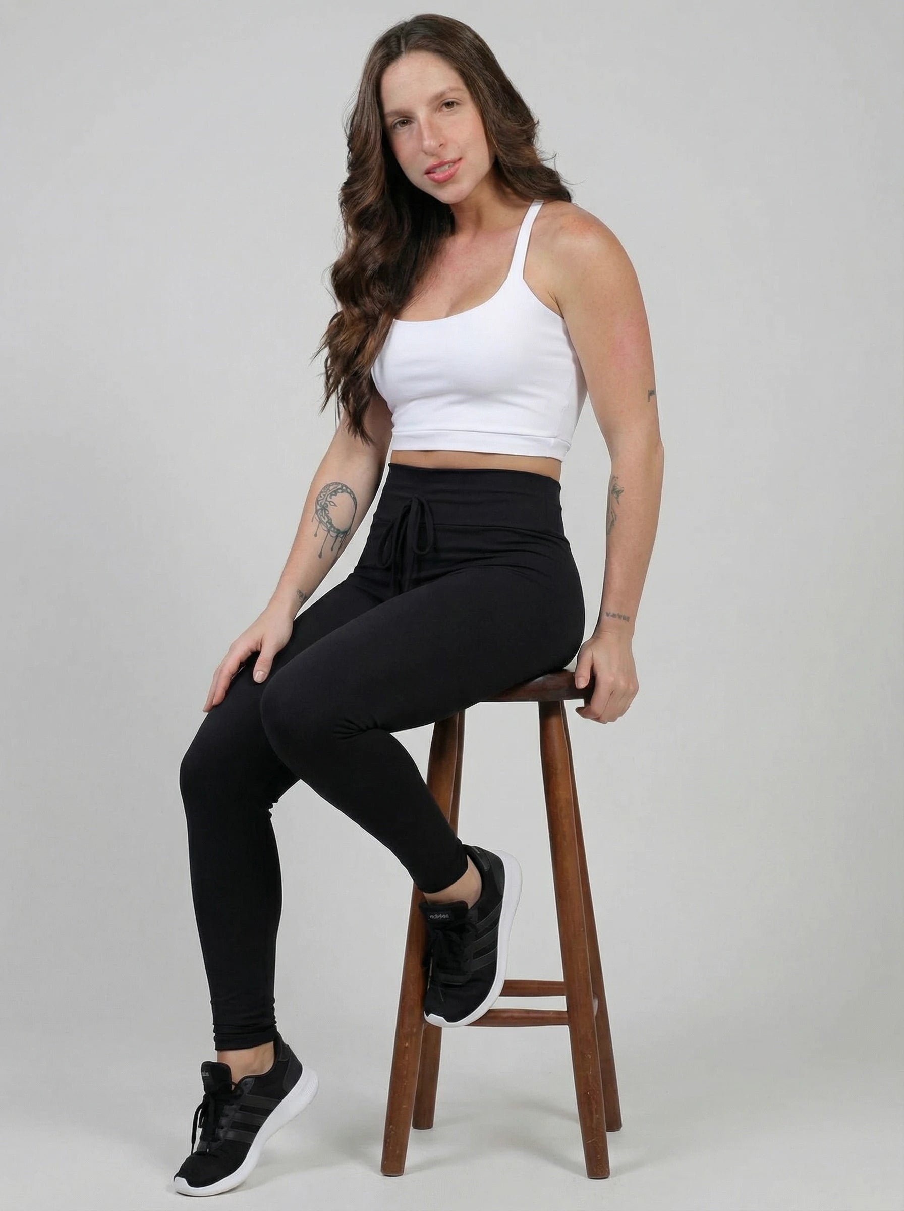 Calça com Cadarço Legging Lisa