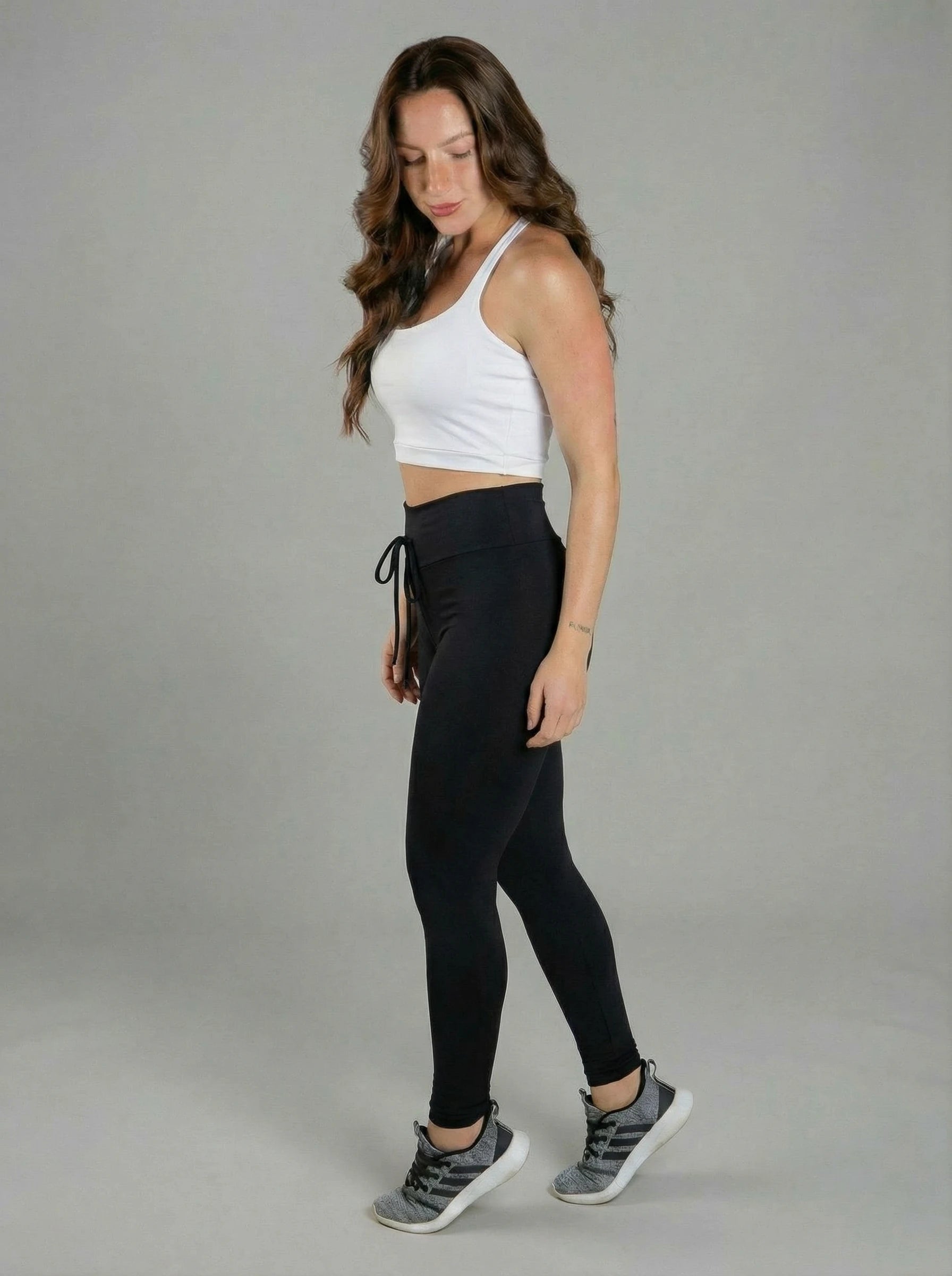 Calça com Cadarço Legging Lisa