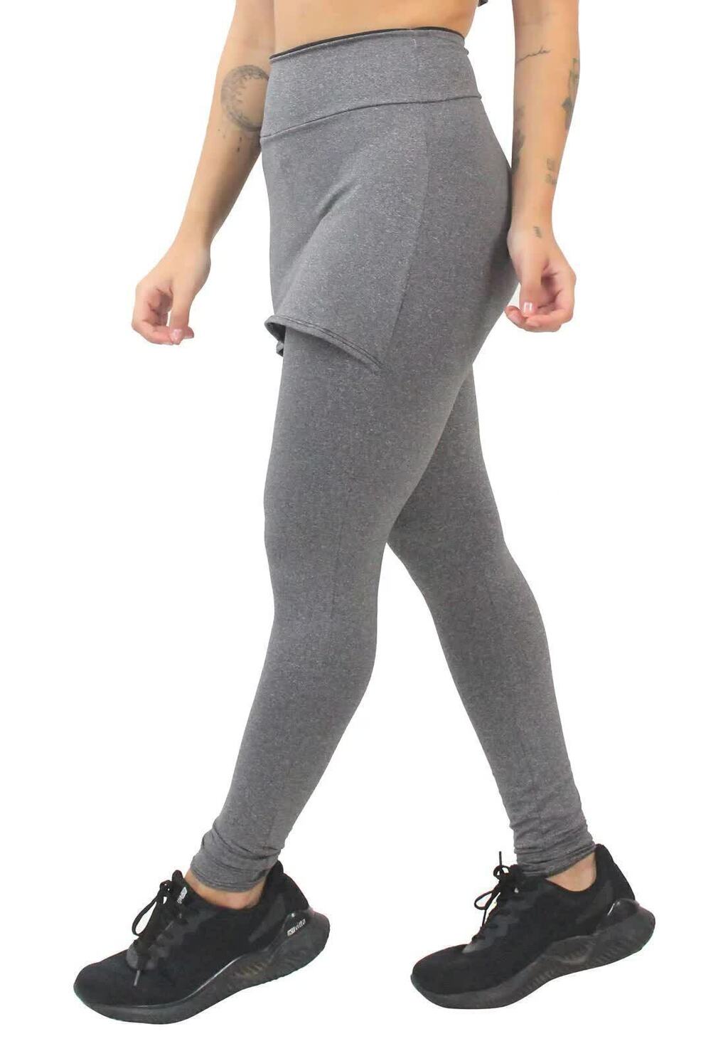 Calça Saia Mescla Legging Fitness