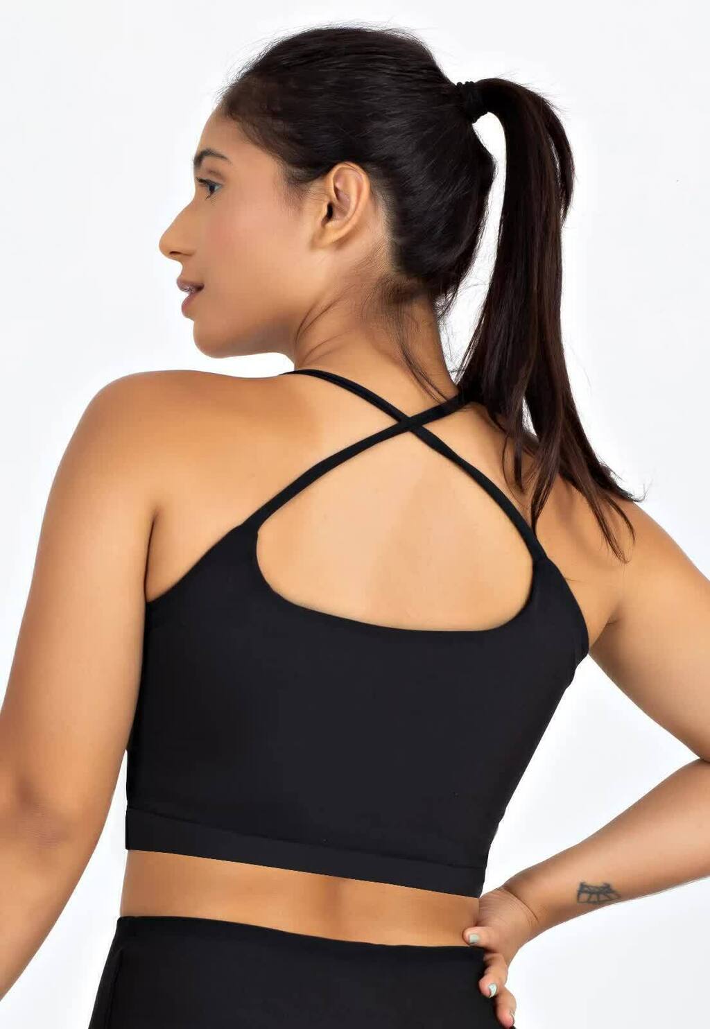 Cropped Alça de Alcinha nas Costas Cruzado