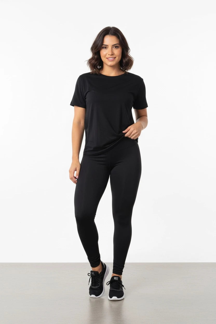 Calça Lisa Preto Legging