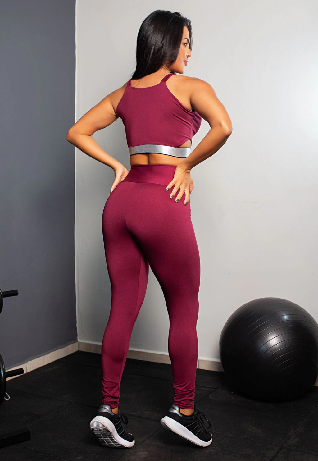 Calça Legging Cintura Alta + Cropped Alcinha