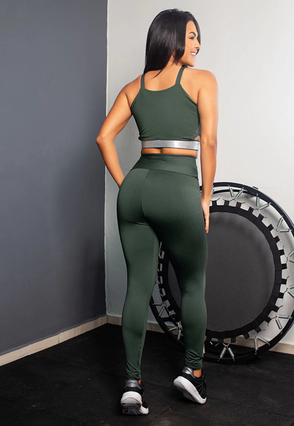Calça Legging Cintura Alta + Cropped Alcinha